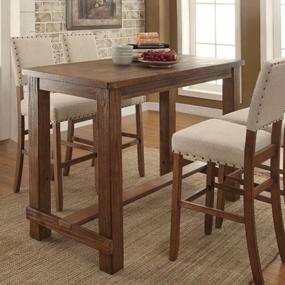 Furniture Of America Sania Rustic Oak Bar Table Model CM3324BT-VN