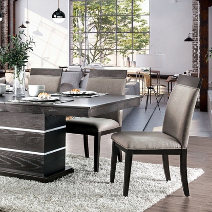 Furniture Of America Modoc Contemporary Espresso/Beige Dining Table Model CM3337T-TABLE