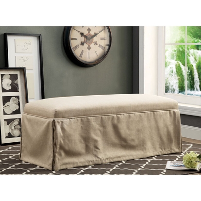 Furniture Of America Kortrijk Transitional Beige Bench Model CM3341BN-BG-3A