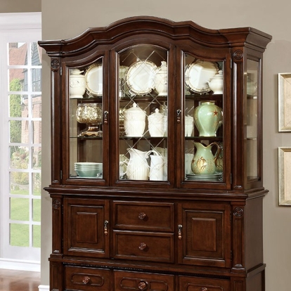Furniture Of America Alpena Transitional Brown Cherry Hutch & Buffet Model CM3350HB-SET
