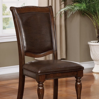 Furniture Of America Alpena Transitional Brown Cherry/Espresso Side Chair (2/Box) Model CM3350SC-2PK
