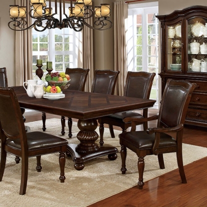 Furniture Of America Alpena Transitional Brown Cherry Dining Table Model CM3350T-TABLE