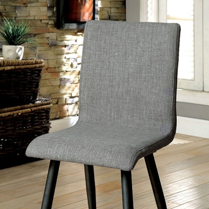 Furniture Of America Vilhelm Mid-Century Modern Gray Side Chair (2/Box) Model CM3360SC-2PK