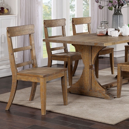 Furniture Of America Leonidas Rustic Natural Tone Dining Table Model CM3389NT-T-TABLE