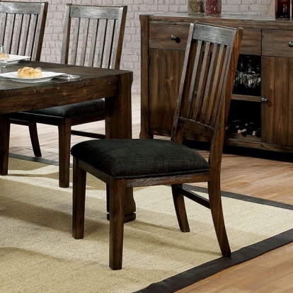 Furniture Of America Scranton Rustic Walnut Side Chair (2/Ctn) Model CM3410SC-2PK