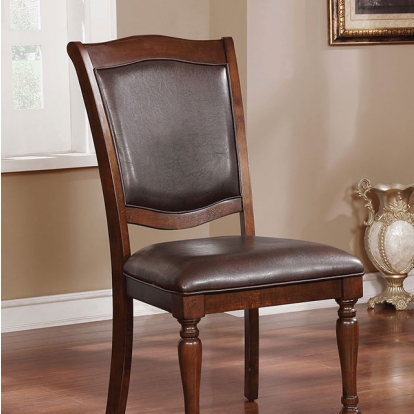 Furniture Of America Sylvana Traditional Brown Cherry/Espresso Side Chair (2/Ctn) Model CM3453SC-2PK