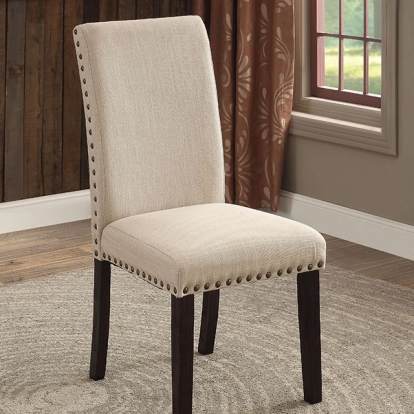 Furniture Of America Dodson Transitional Black/Beige Side Chair (2/Box) Model CM3466SC-2PK