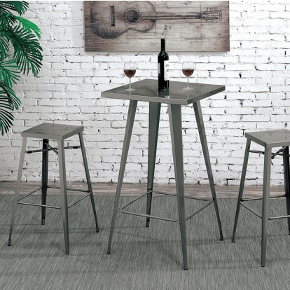 Furniture Of America Timon Industrial Gun Metal 42" Bar Table Model CM3504BT