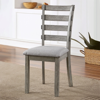 Furniture Of America Laquila Rustic Gray Side Chair (2/Box) Model CM3542GY-SC-2PK