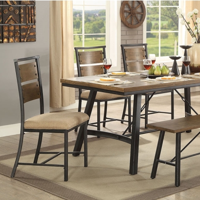 Furniture Of America Marybeth Industrial Weathered Gray Dining Table Model CM3572T