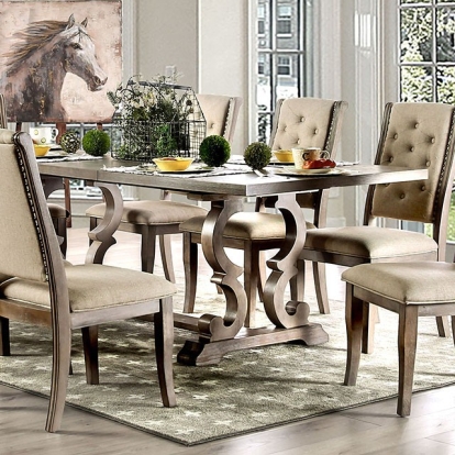 Furniture Of America Patience Rustic Rustic Natural Tone/Beige Dining Table Model CM3577T-TABLE