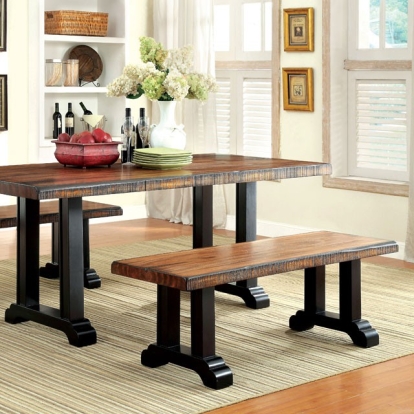 Furniture Of America Gregory Industrial Tobacco Oak Dining Table Model CM3605T