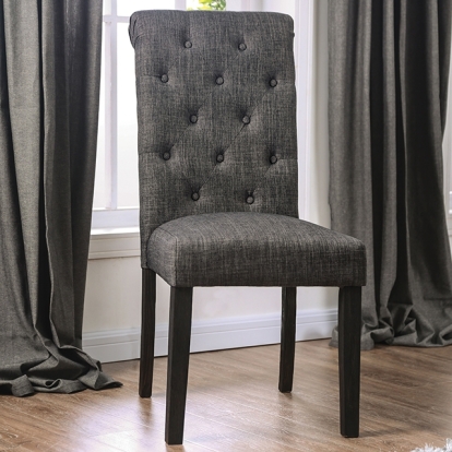 Furniture Of America Alfred Rustic Antique Black/Gray Side Chair (2/Ctn) Model CM3735GY-SC-2PK