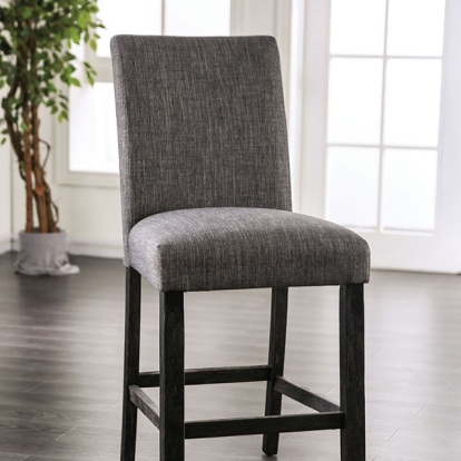Furniture Of America Brule Transitional Gray Counter Ht. Side Chair (2/Ctn) Model CM3736GY-PC-2PK