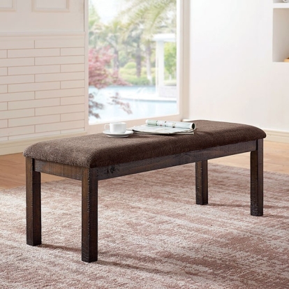 Furniture Of America Burton Rustic Walnut/Ash Brown Bench Model CM3790BN