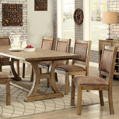 Furniture Of America Gianna Rustic Rustic Oak/Brown 96" Dining Table Model CM3829T-TABLE