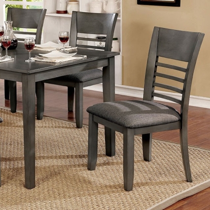 Furniture Of America Hillsview Transitional Gray Side Chair (2/Ctn) Model CM3916GY-SC-2PK