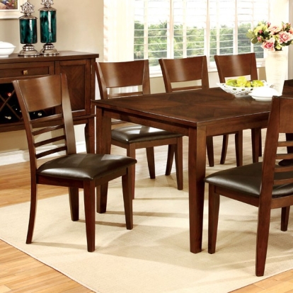 Furniture Of America Hillsview Transitional Brown Cherry/Espresso Dining Table Model CM3916T-78