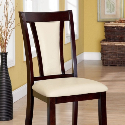 Furniture Of America Brent Transitional Dark Cherry/Ivory Side Chair (2/Box) Model CM3984SC-2PK