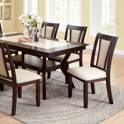 Furniture Of America Brent Transitional Dark Cherry/Ivory Dining Table Model CM3984T
