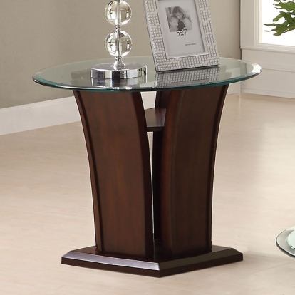 Furniture Of America Manhattan Contemporary Brown Cherry End Table Model CM4104E-PK