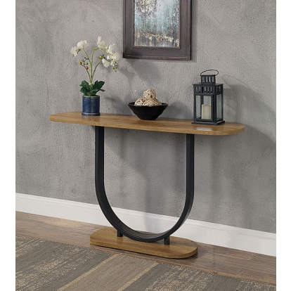 Furniture Of America Olbia Industrial Rustic Oak/Sand Black Sofa Table Model CM4199A-S