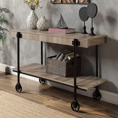Furniture Of America Lobb Industrial Natural Tone/Black Sofa Table Model CM4217A-S