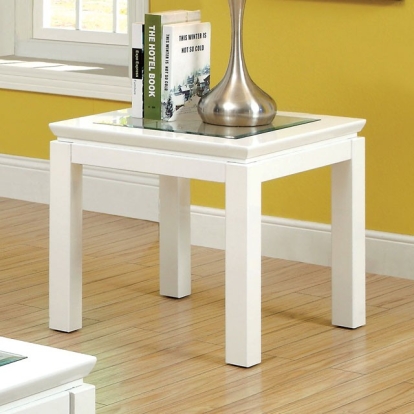 Furniture Of America Venta Contemporary White End Table Model CM4238WH-E
