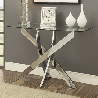 Furniture Of America Laila Contemporary Chrome Sofa Table Model CM4241S-TABLE