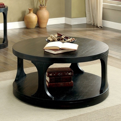 Furniture Of America Carrie Transitional Antique Black Coffee Table Model CM4422C