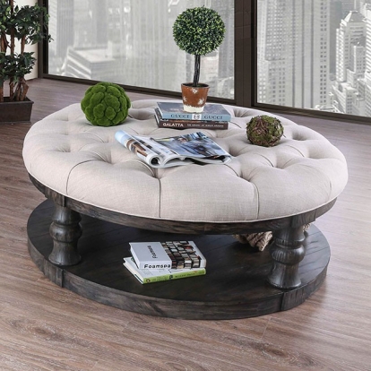 Furniture Of America Mika Rustic Antique Gray Coffee Table Model CM4424GY-F-C