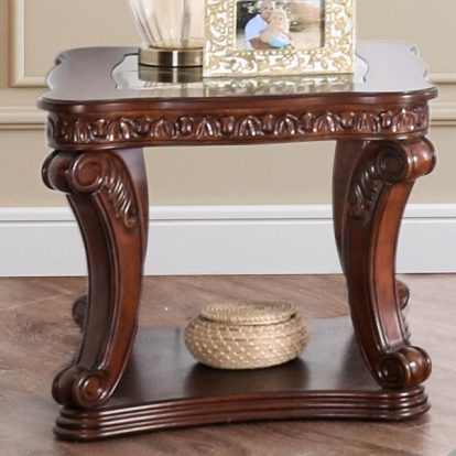 Furniture Of America Walworth Traditional Dark Oak End Table Model CM4428E