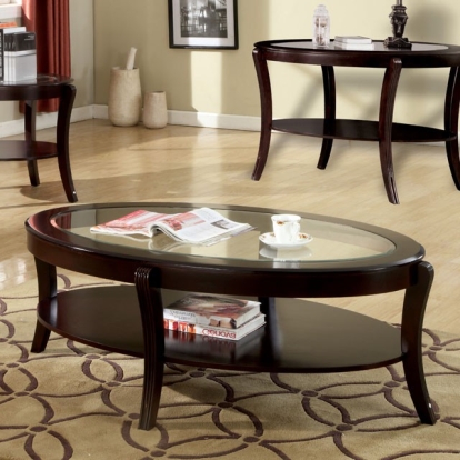 Furniture Of America Finley Contemporary Espresso Coffee Table Model CM4488C