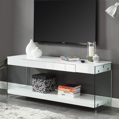 Furniture Of America Sabugal Contemporary White 60" Tv Stand Model CM5206WH-TV-60