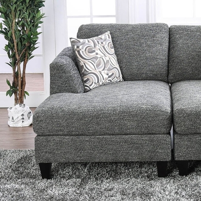 Furniture Of America Lowry Transitional Gray Left Chaise Model CM6363-LCE