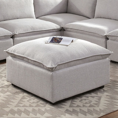 Furniture Of America Arlene Contemporary Light Gray Ottoman Model CM6547-OT