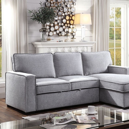 Furniture Of America Ines Contemporary Gray Sectional Model CM6964-SECT