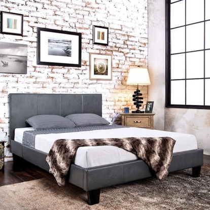 Furniture Of America Winn Park Contemporary Gray Bed Model CM7008GY-Twin Bed