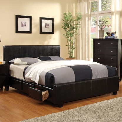 Furniture Of America Burlington Contemporary Espresso Bed Model CM7009-E.King Bed