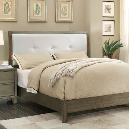 Furniture Of America Enrico Contemporary Gray Bed Model CM7068GY-E.King Bed