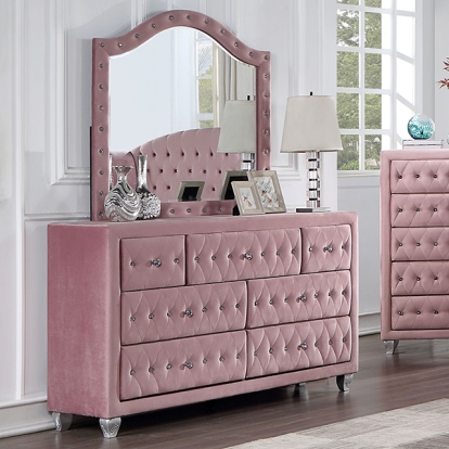 Furniture Of America Zohar Glam Pink Dresser Model CM7130PK-D