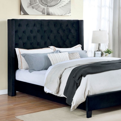 Furniture Of America Ryleigh Transitional Black Bed Model FM7141BK-E.King Bed