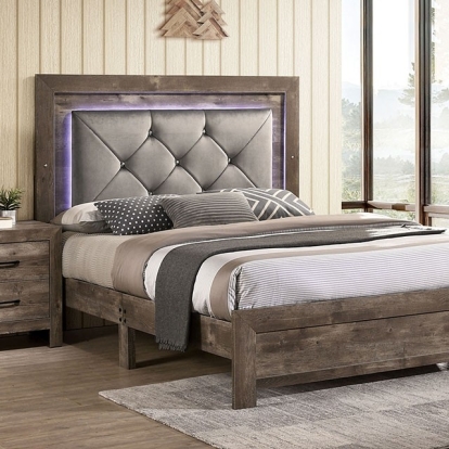 Furniture Of America Larissa Rustic Natural Tone Bed Model CM7149-Queen Bed