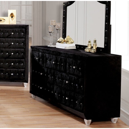 Furniture Of America Alzir Glam Black Dresser Model CM7150BK-D