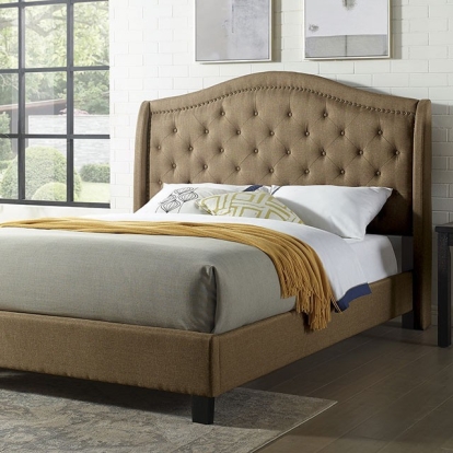 Furniture Of America Carly Transitional Brown Bed Model FM7160BR-E.King Bed