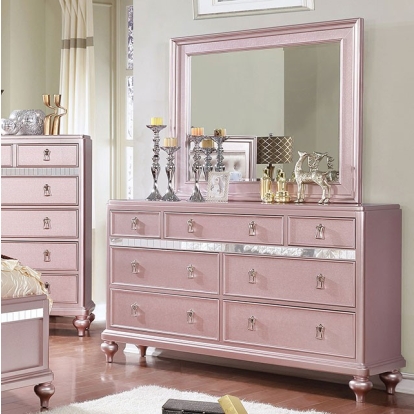 Furniture Of America Avior Contemporary Rose Gold Dresser Model CM7170RG-D
