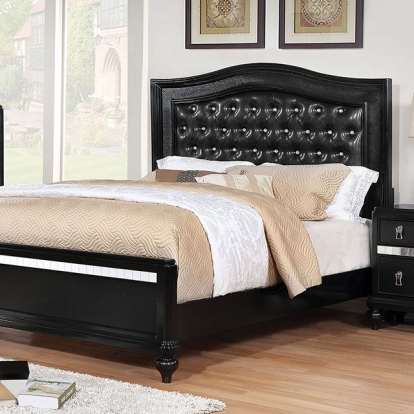 Furniture Of America Ariston Contemporary Black Bed Model CM7171BK-E.King Bed