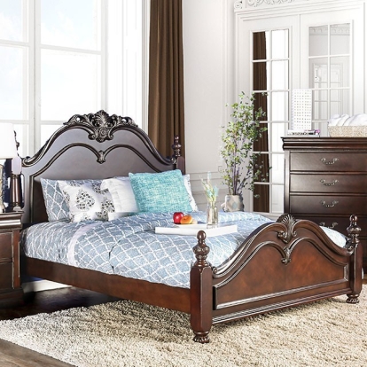 Furniture Of America Mandura Traditional Cherry Bed Model CM7260-E.King Bed