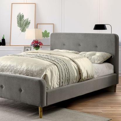 Furniture Of America Barney Mid-Century Modern Gray Bed Model CM7272GY-Twin Bed