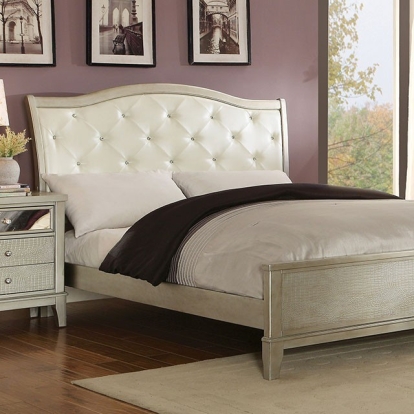 Furniture Of America Adeline Contemporary Silver Bed Model CM7282-E.King Bed